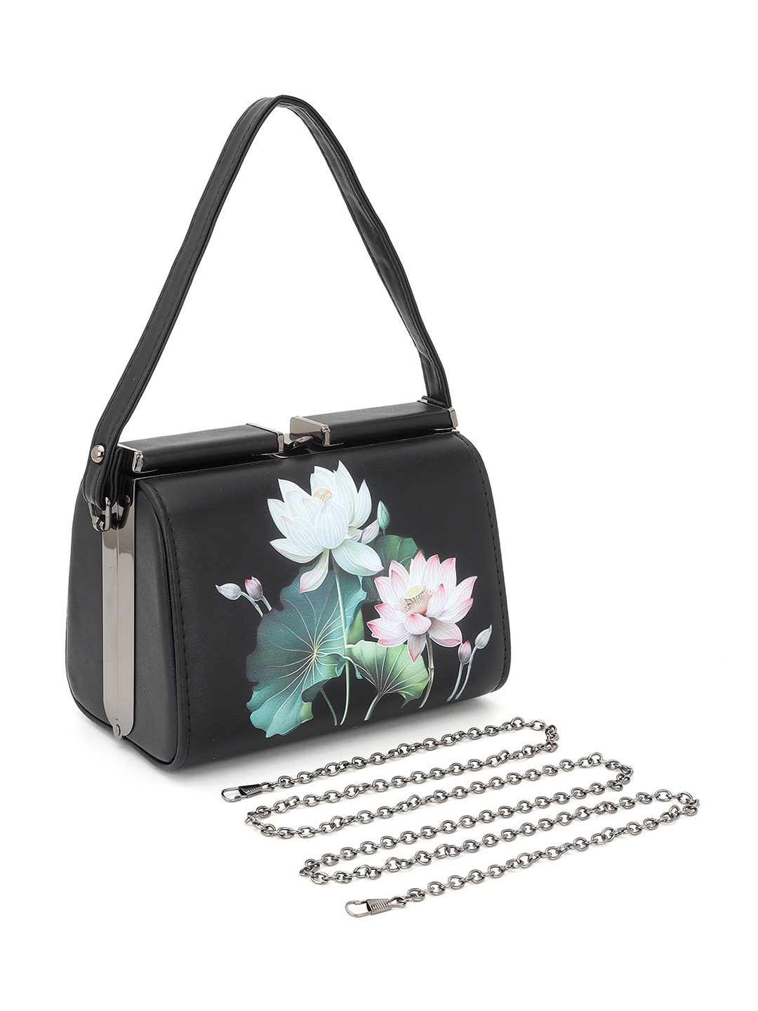 

Justin Whyte Embellished Structured Shoulder Bag, Black