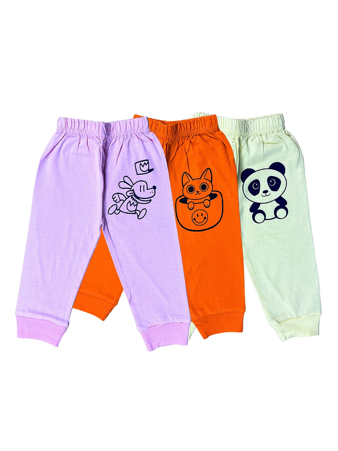 

Surfbae Kids Pack Of 3 Printed Dri-FIT Cotton Joggers, Lavender