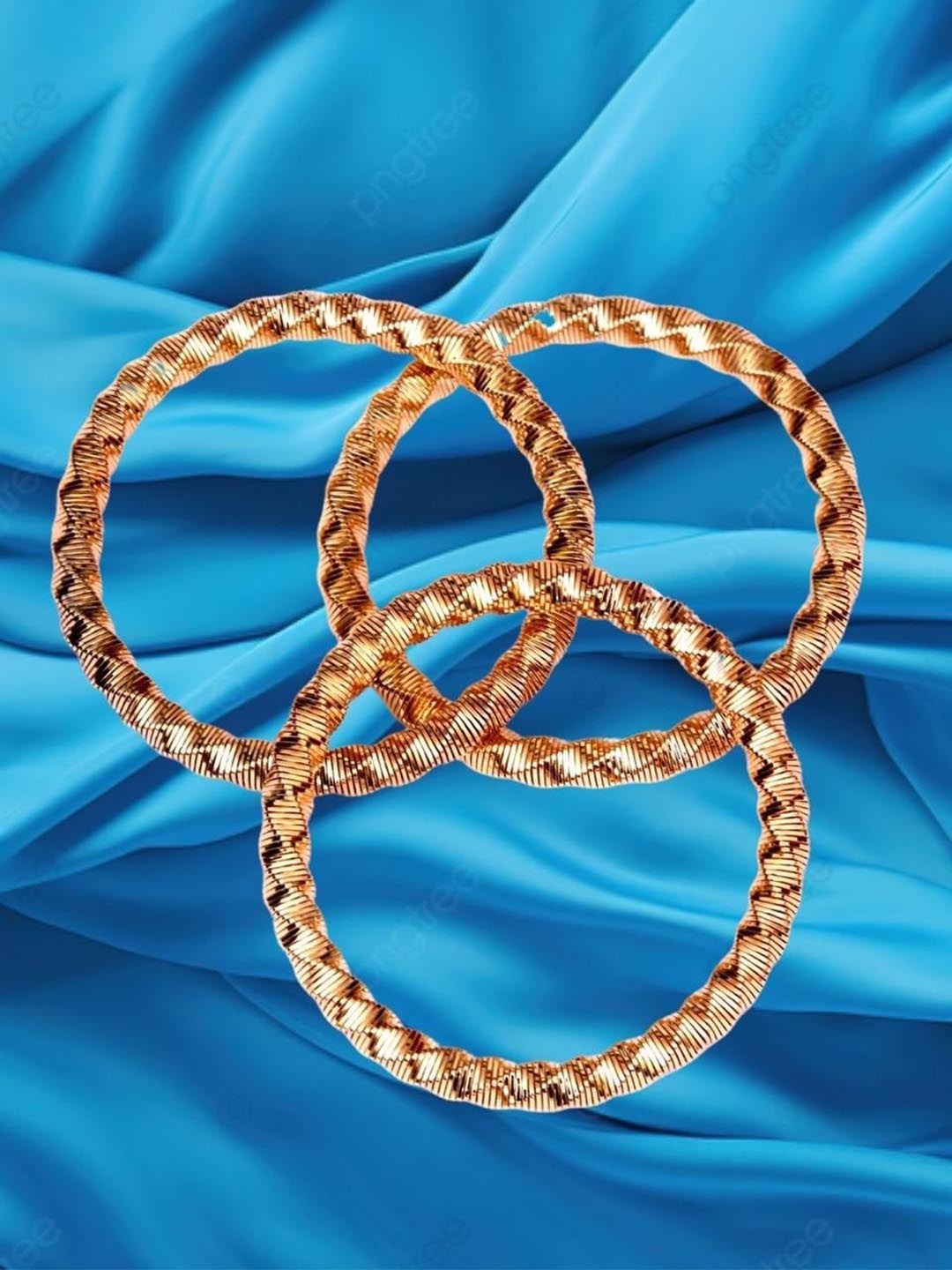

ADC SHEMONA Set Of 3 Gold-Plated Spiral Bangles