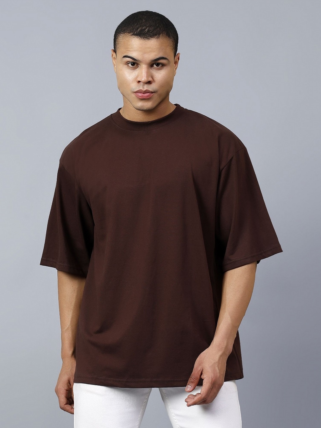 

CODE OF HONOUR Men Printed Pockets T-shirt, Brown