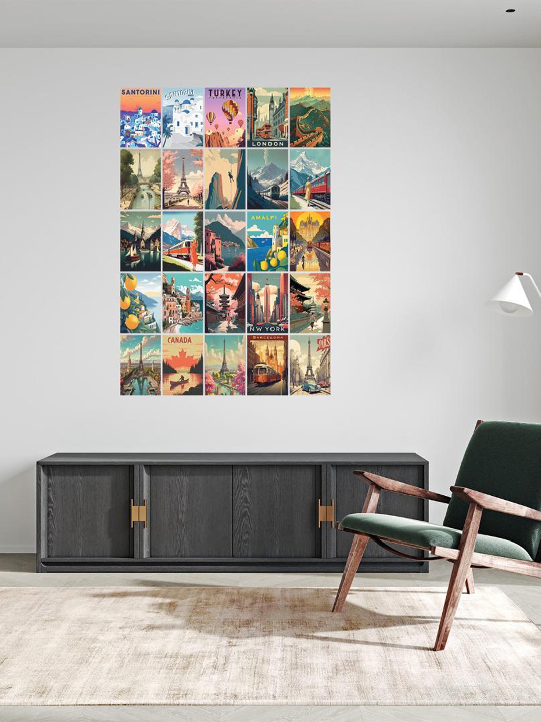 

CVANU Multicoloured 25 Pieces Paper Wall Art, Multi