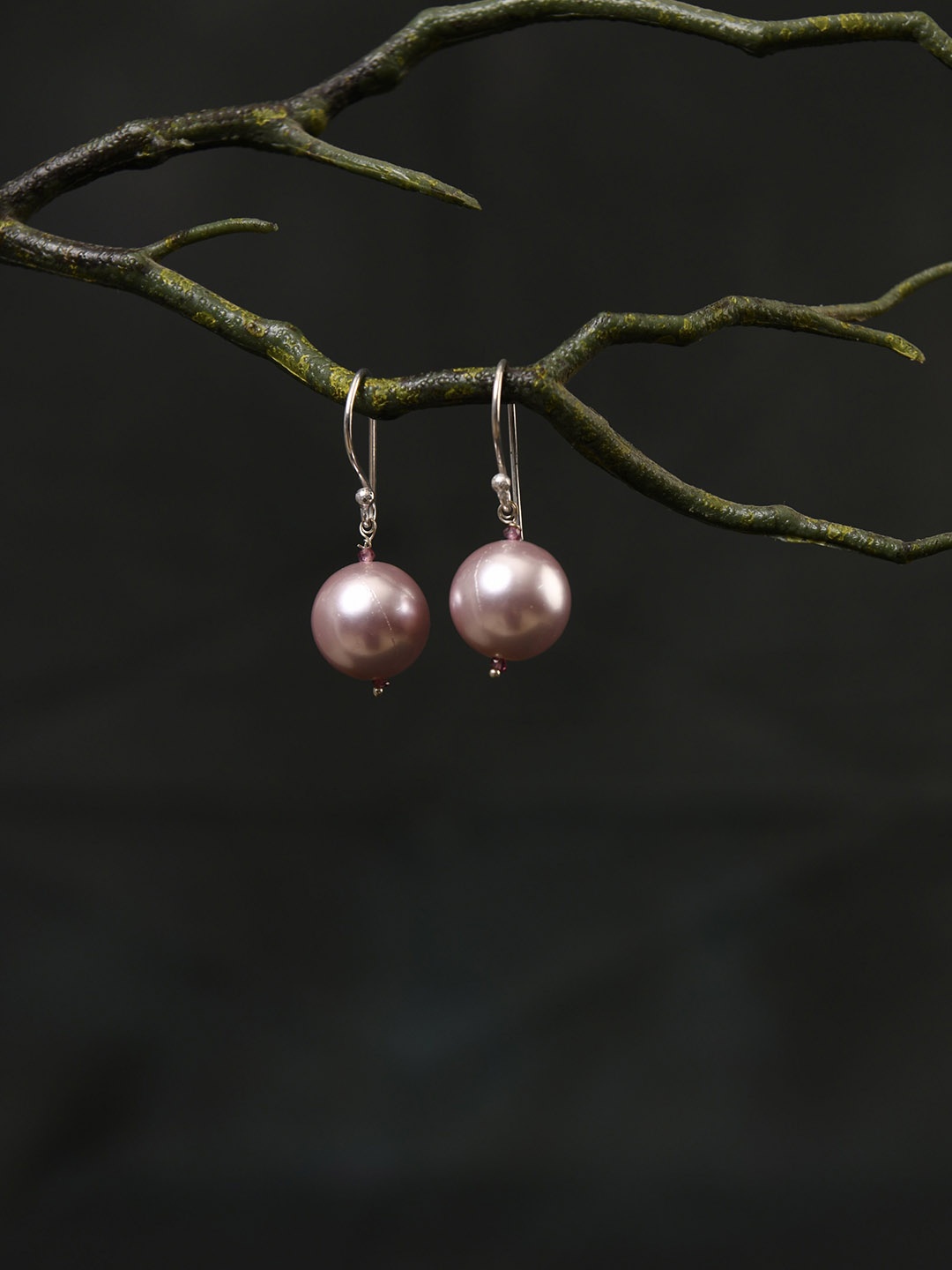 

TOTAPARI Circular Drop Earrings, Pink