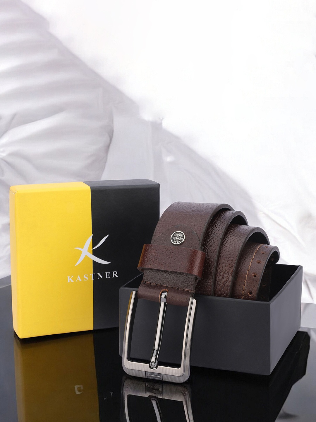 

Kastner Men Leather Belt, Brown