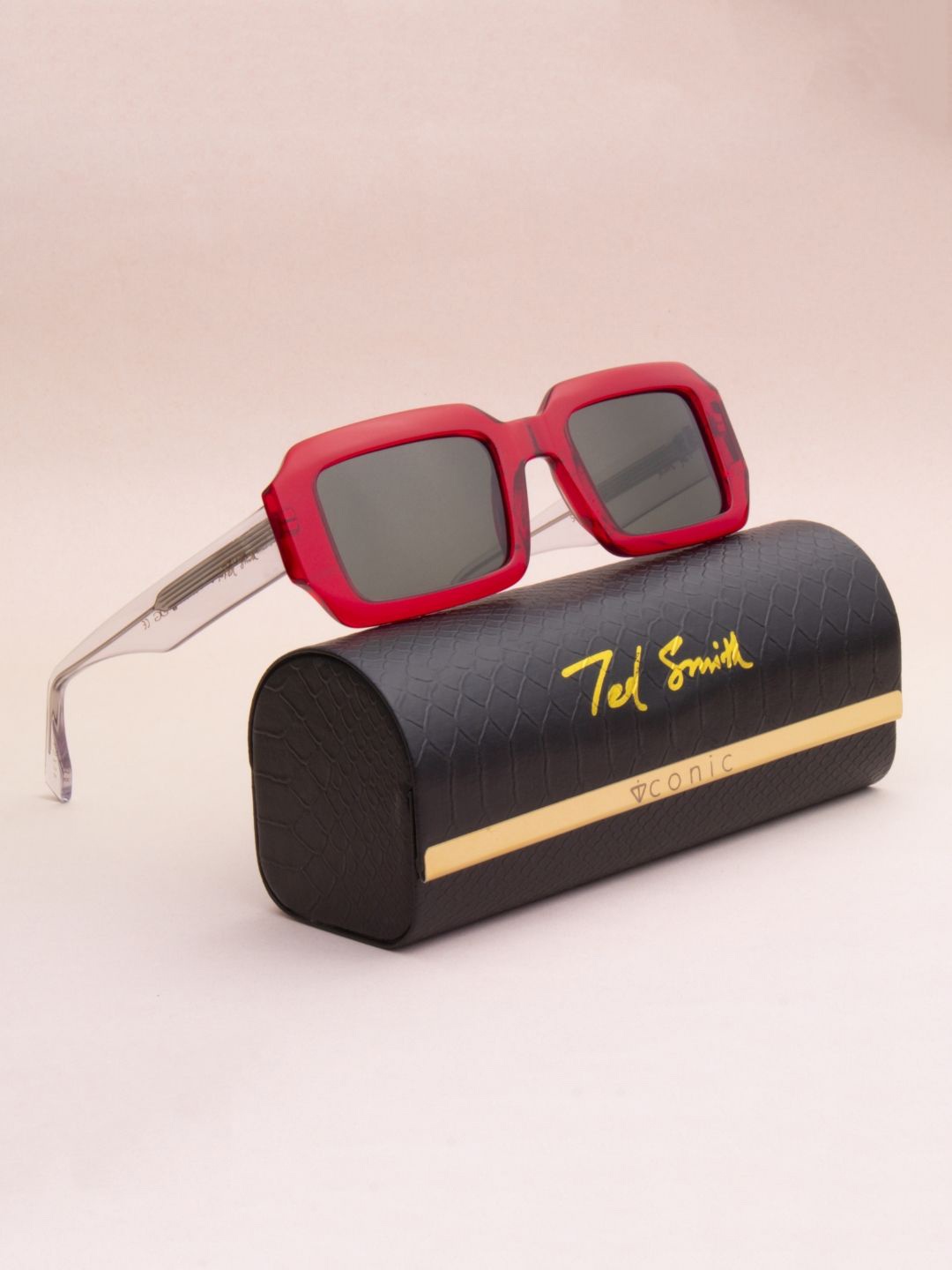 

Ted Smith Unisex Square Sunglasses with Polarised Lens SUN-SHAFT 2.0_C5, Green