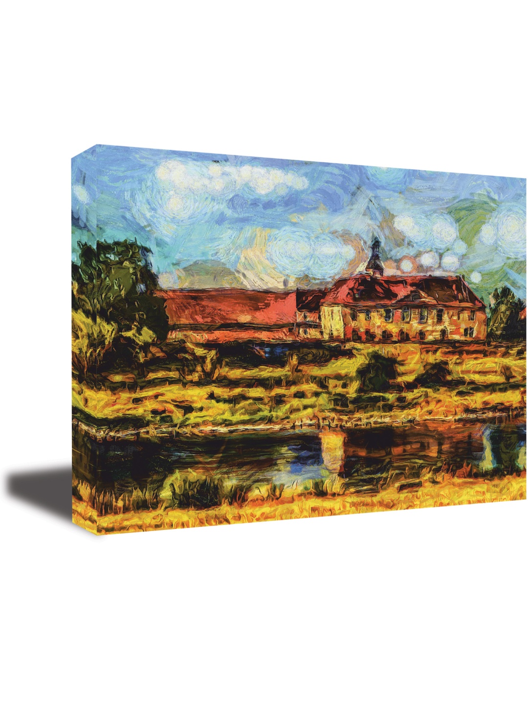 

CVANU Blue& Brown Canvas Wall Paintings