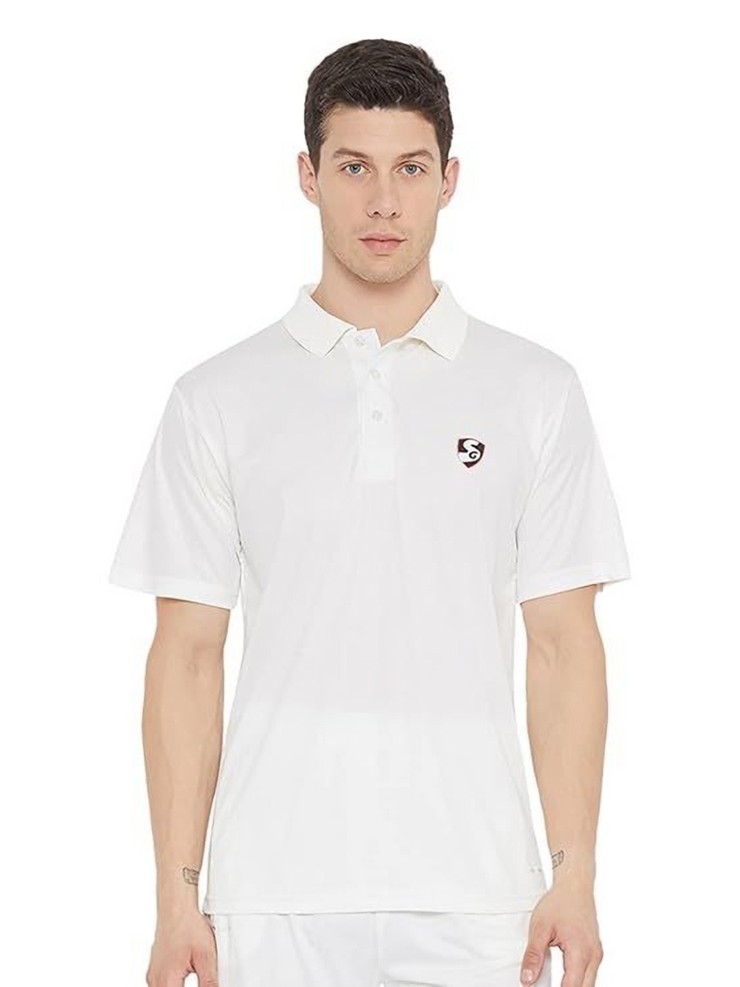 

SG Unisex Polo Collar T-shirt, White