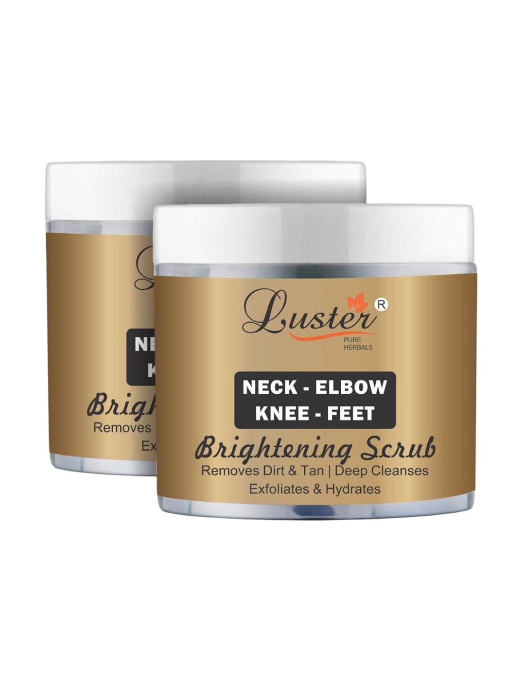 

Luster Cosmetics Unisex Set Of 2 Brightening Tan Removal Body Scrub - 100 g Each, Yellow