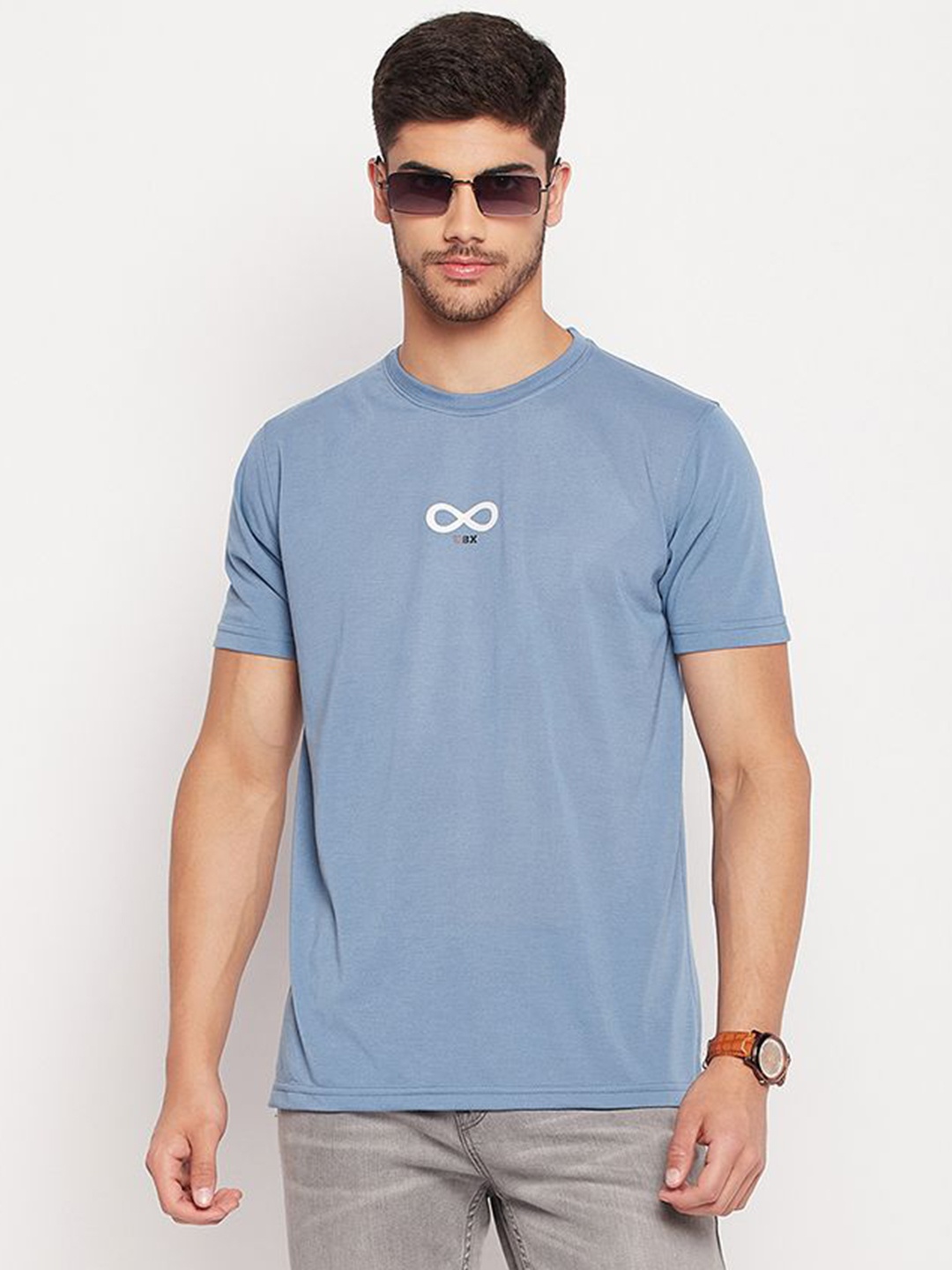 

UBX Men Printed T-shirt, Blue