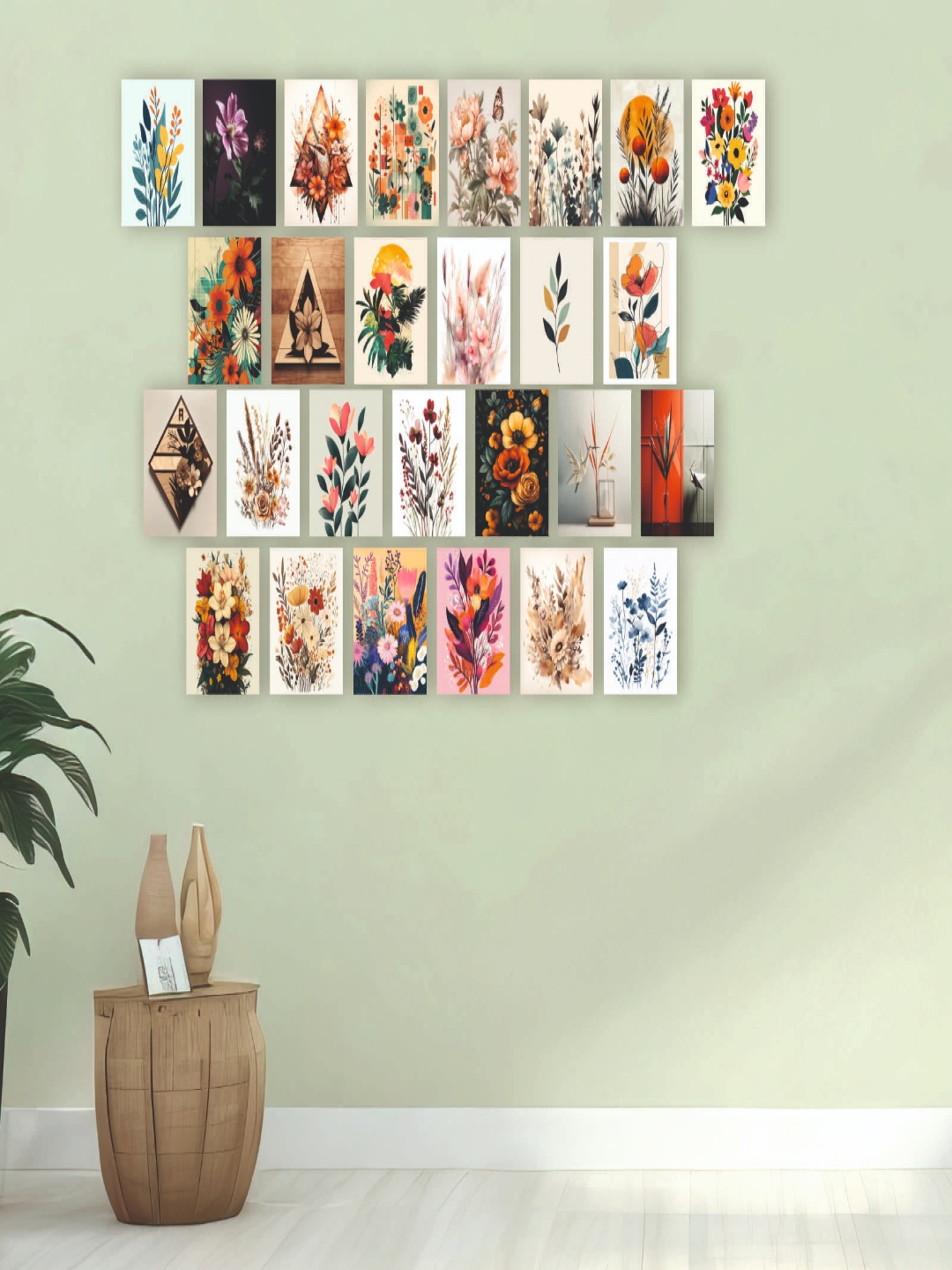 

CVANU Red And White 27 Piece Paper Wall Core