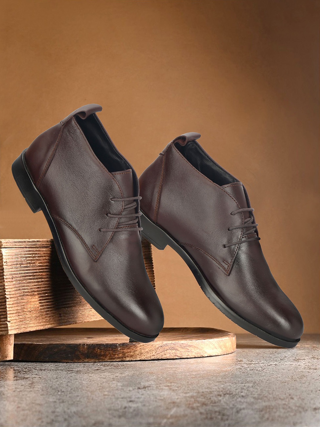 

Provogue Men Leather Lace-Ups Brogues, Brown