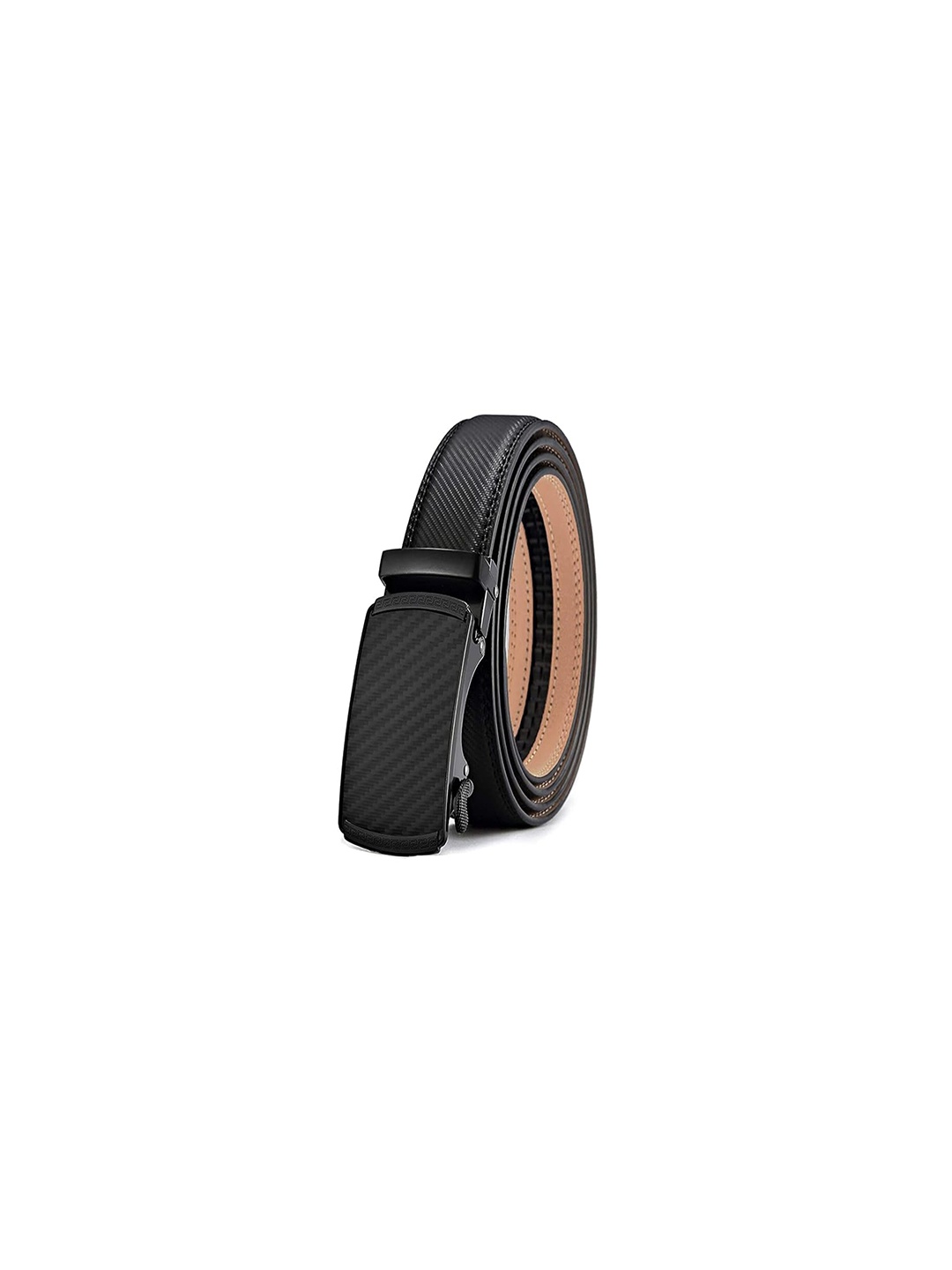 

Palay Men Textured PU Formal Belt, Black