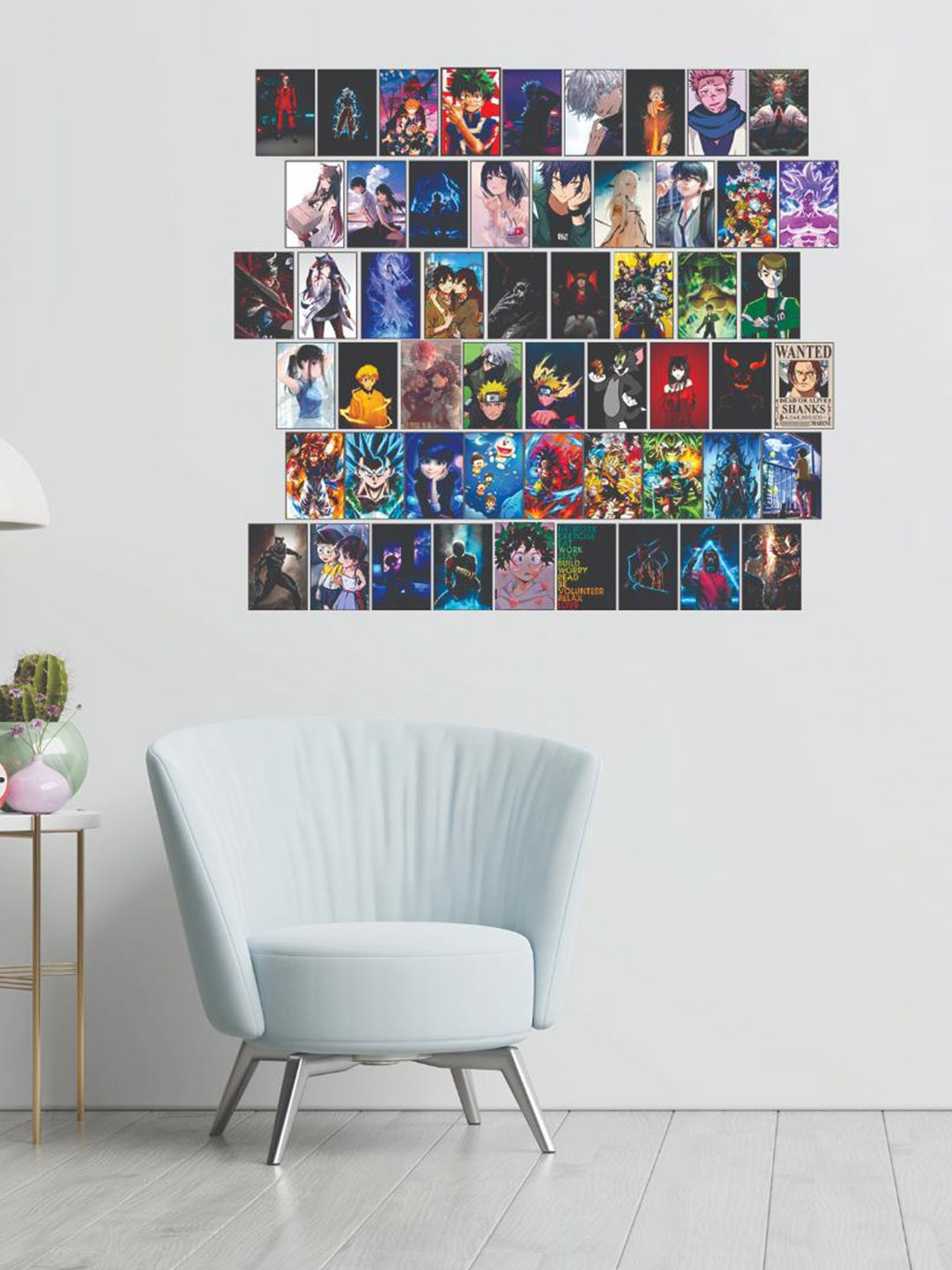 

CVANU Multicoloured 54 Pieces Paper Wall Core, Multi