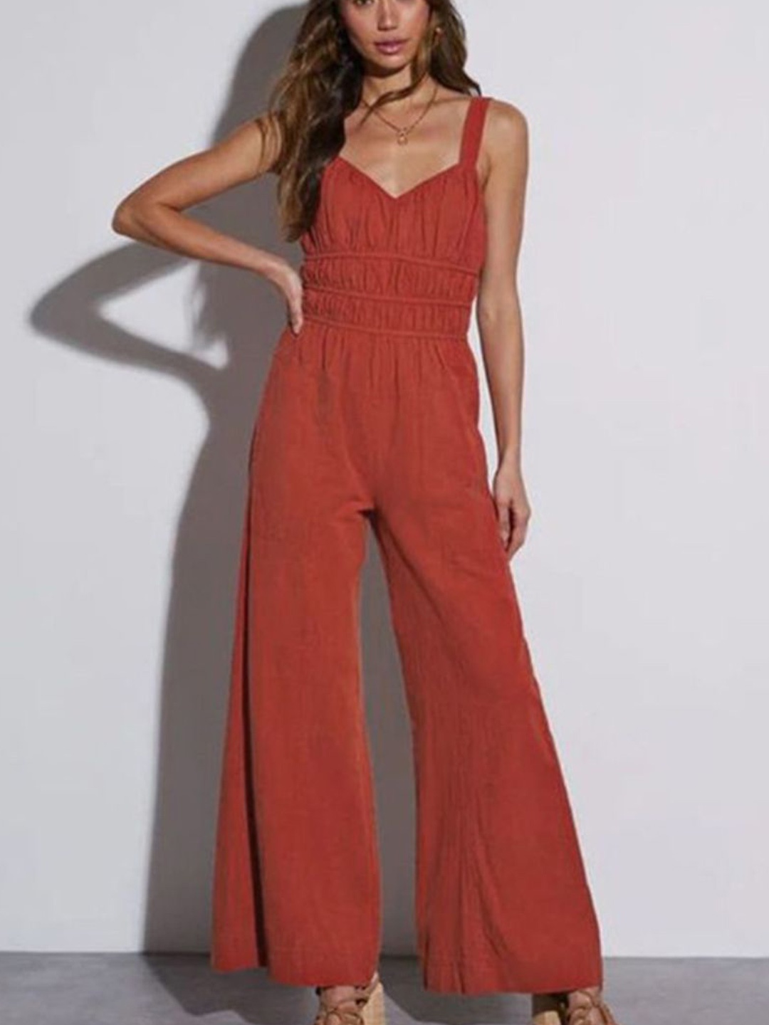 

HERE&NOW Basic Jumpsuit, Rust