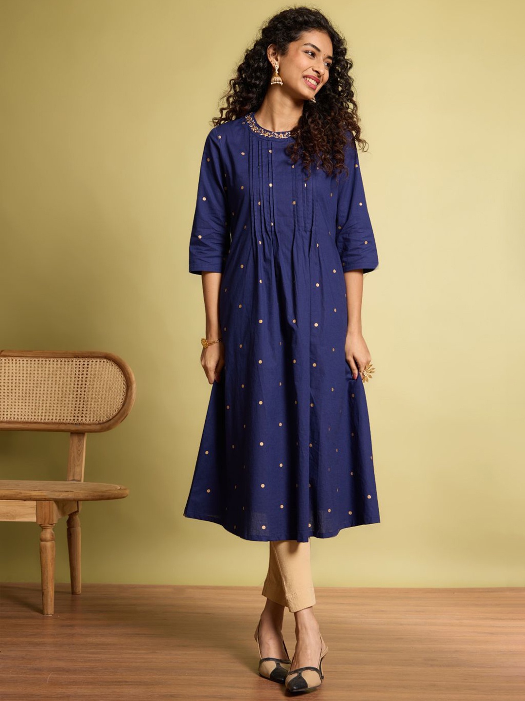 

Taneira Women Printed Kurta, Blue