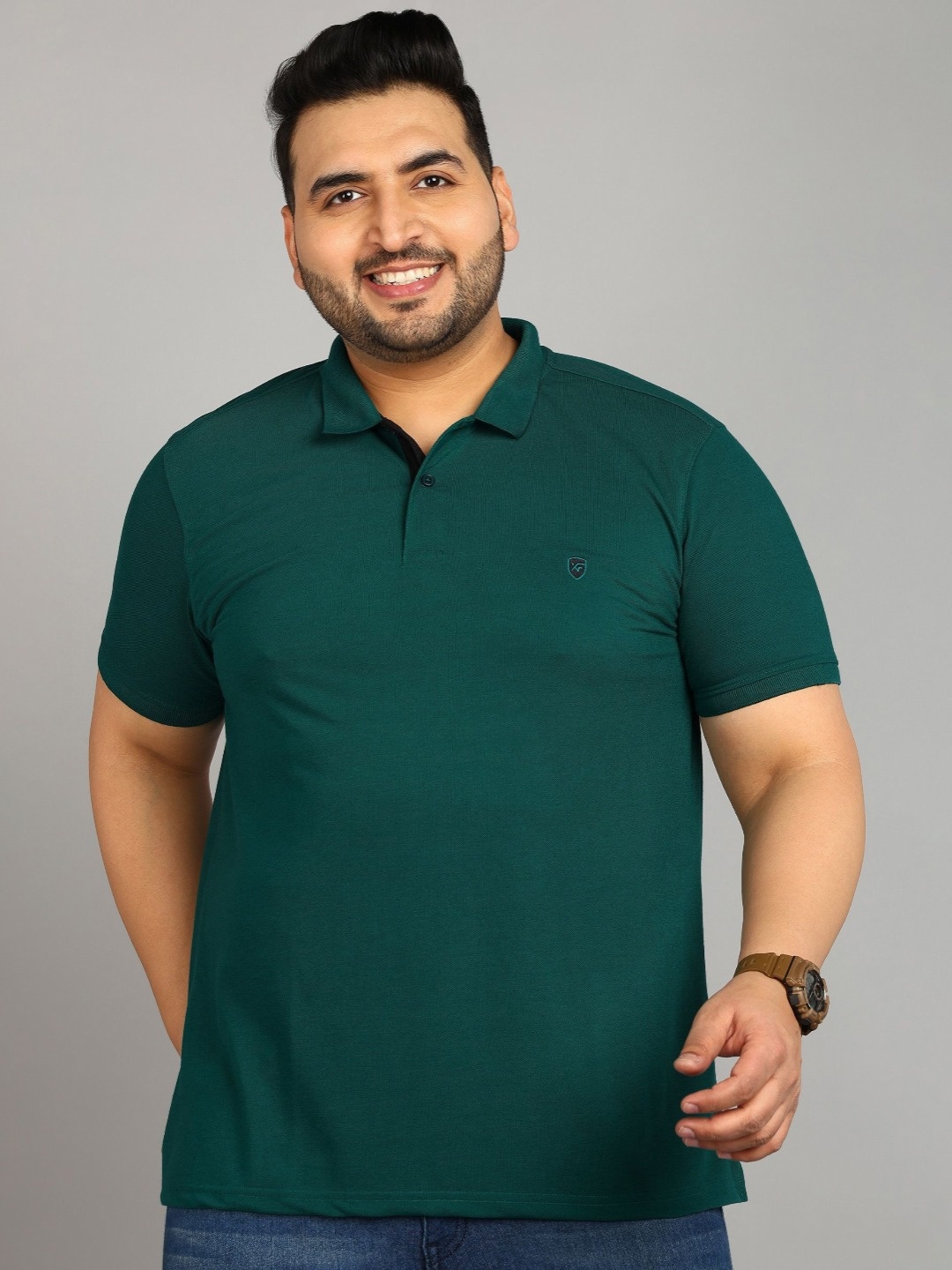 

XFOX Men Polo Collar T-shirt, Blue