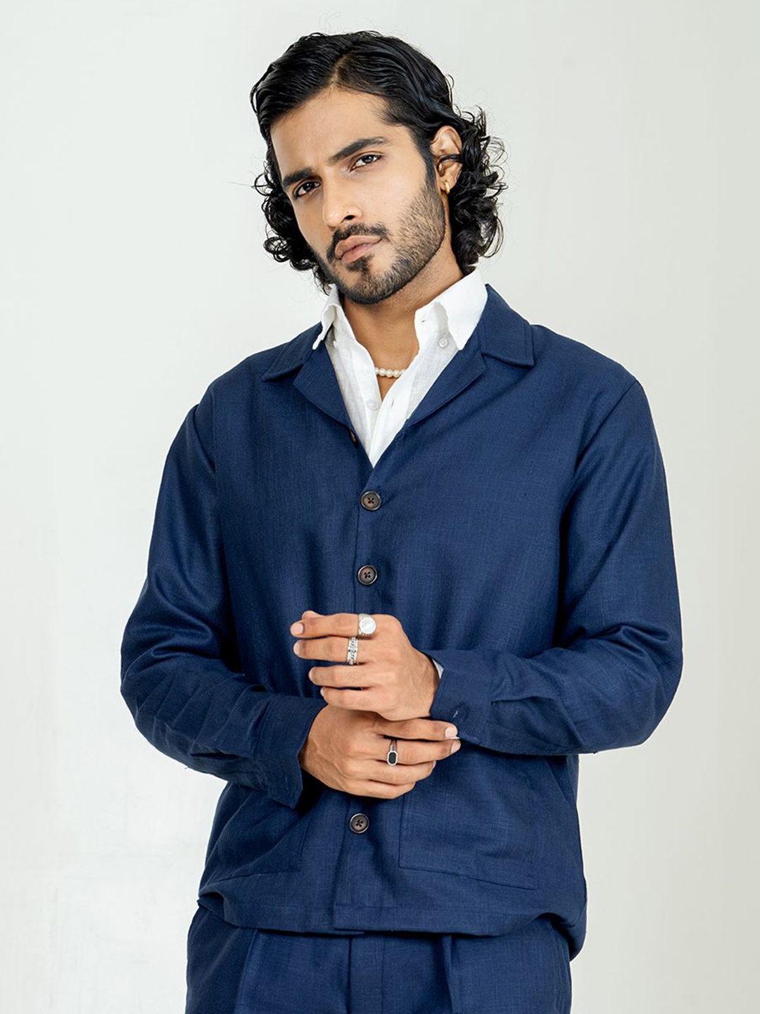 

Tistabene Men Opaque Casual Shirt, Navy blue
