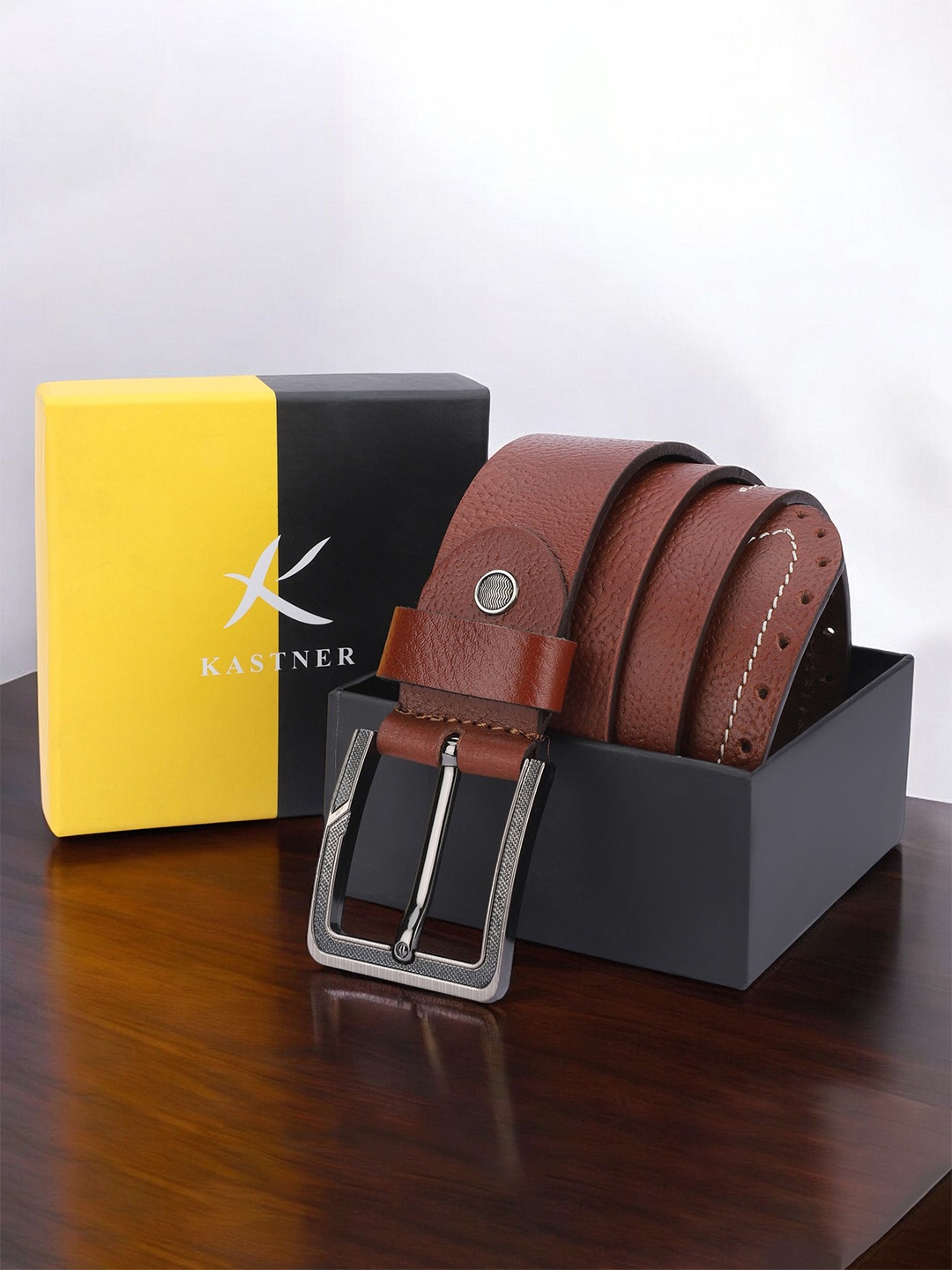 

Kastner Men Leather Belt, Tan