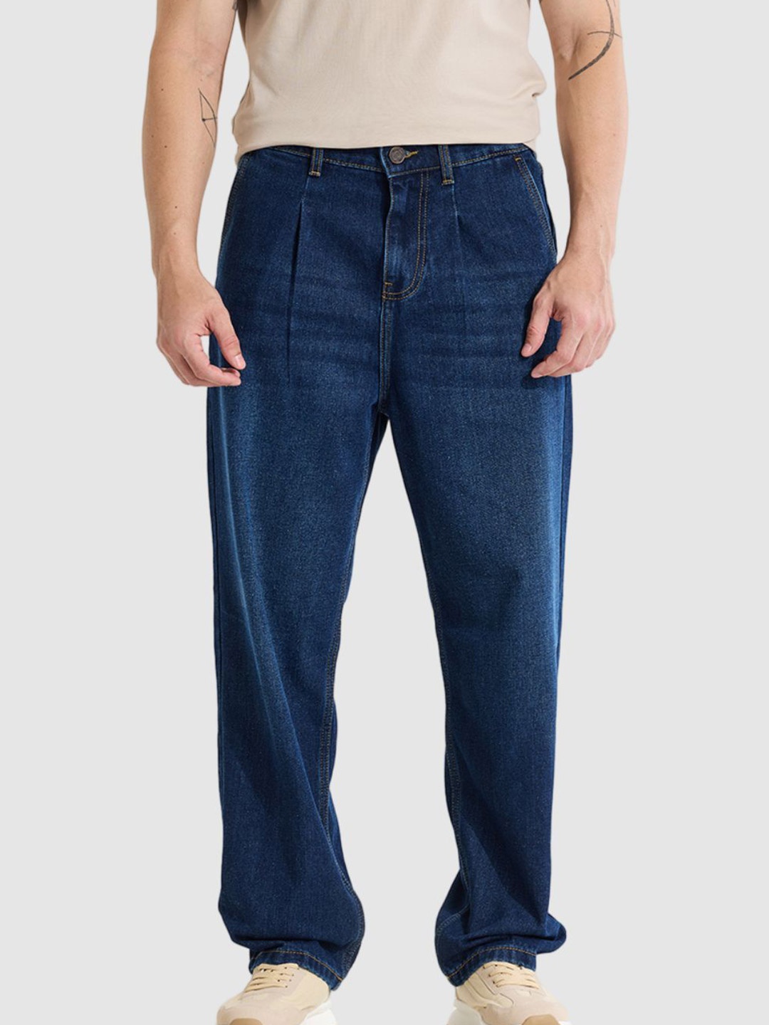 

Snitch Men Dark Blue Loose Fit Jeans