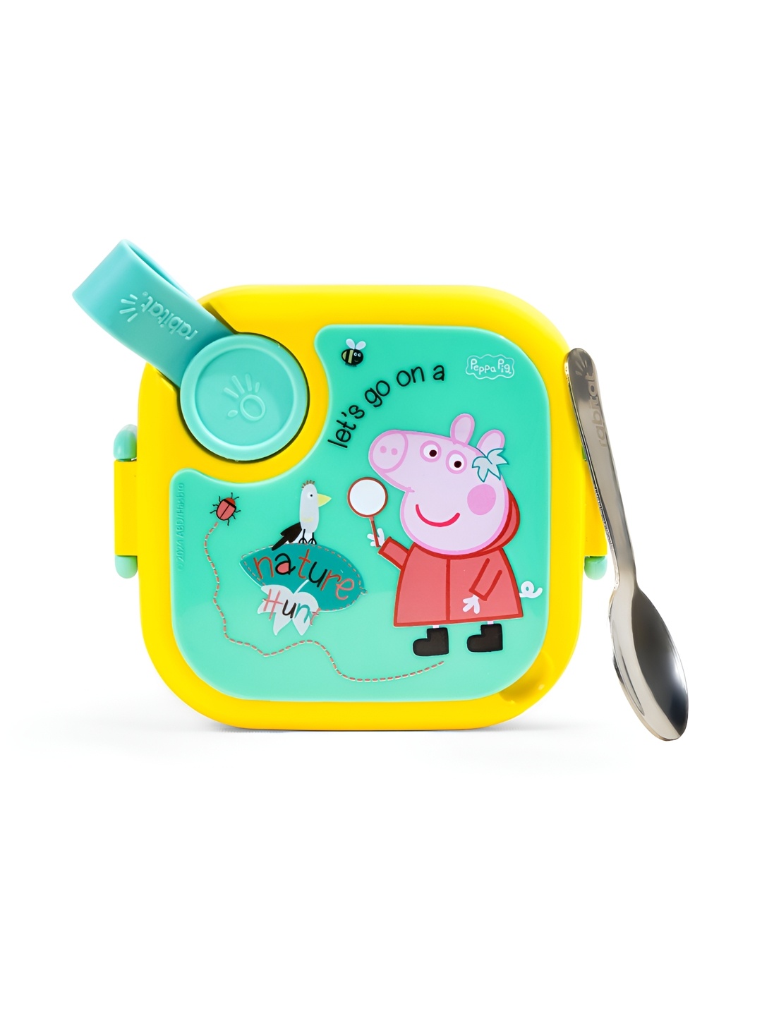 

Rabitat Lunchmate Mini Green & Blue Printed Stainless Steel Easy to Clean Lunch Box 500ml