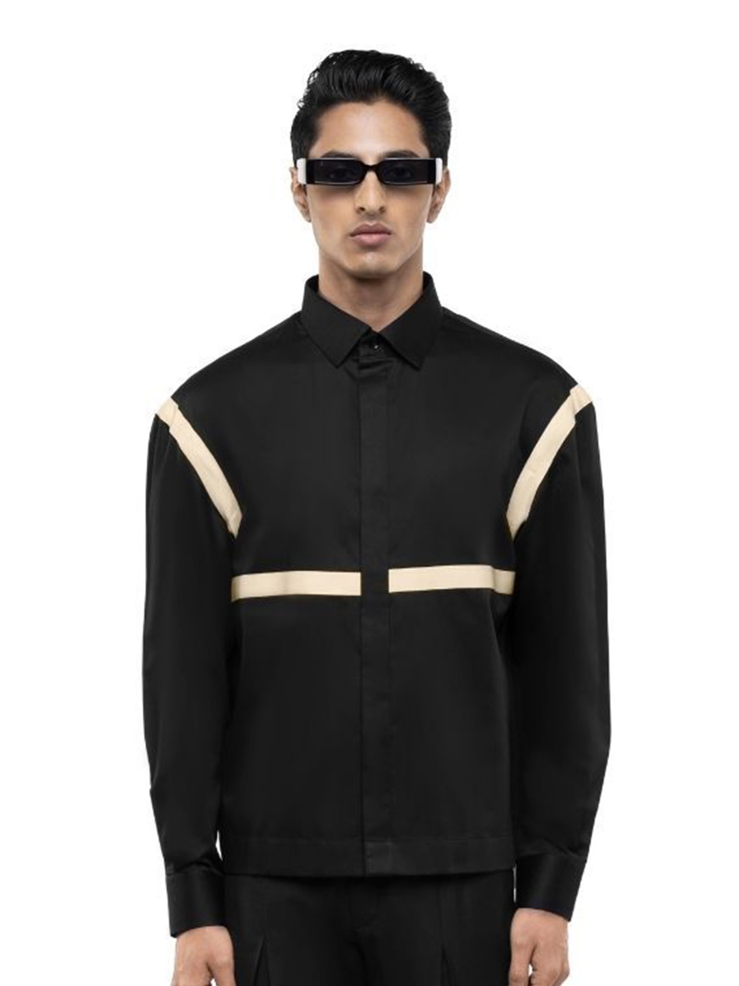 

SDS By Kushal Shah Men Smart Opaque Party Shirt, Black