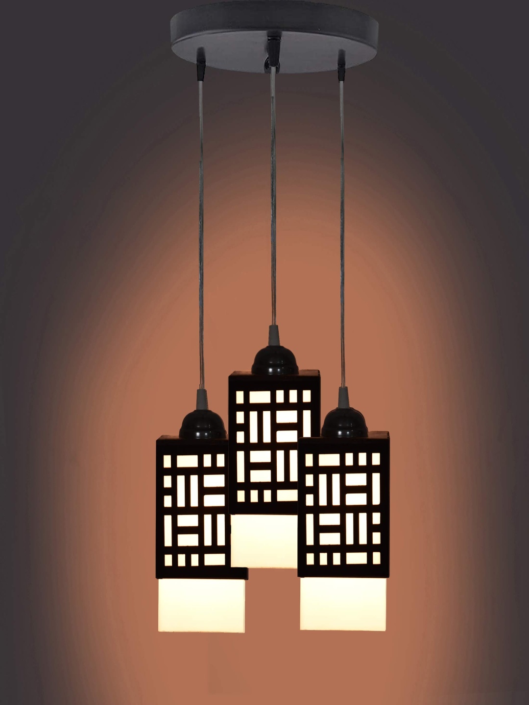 

Gojeeva Black Wood Square Shaped Wall Lamp