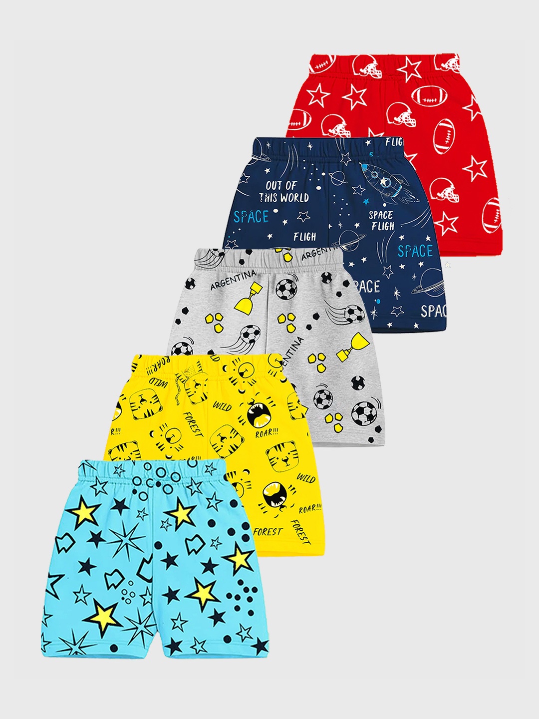 

KUCHIPOO Boys Conversational Printed Shorts, Blue