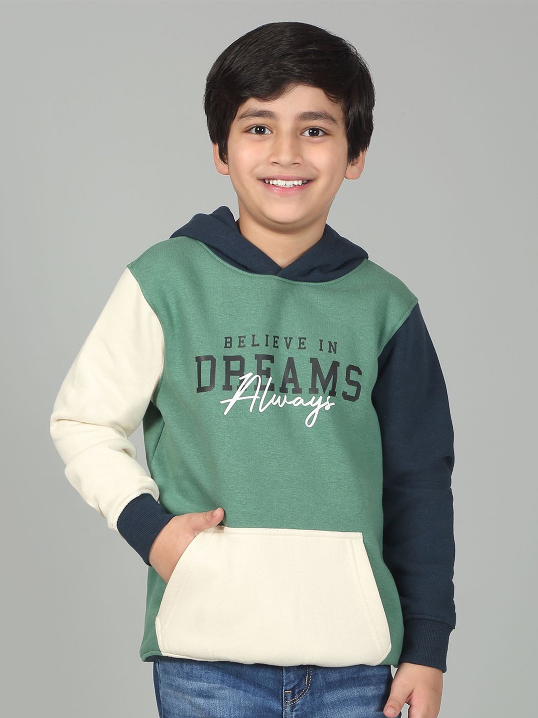 

Cantabil Boys Printed Sweatshirt, Navy blue