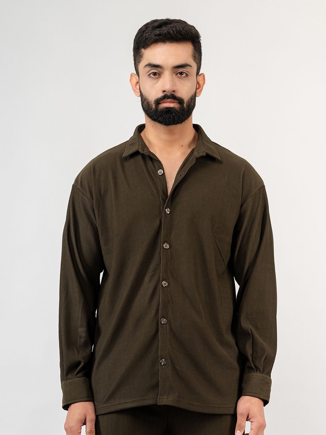 

Tistabene Men Opaque Casual Shirt, Olive