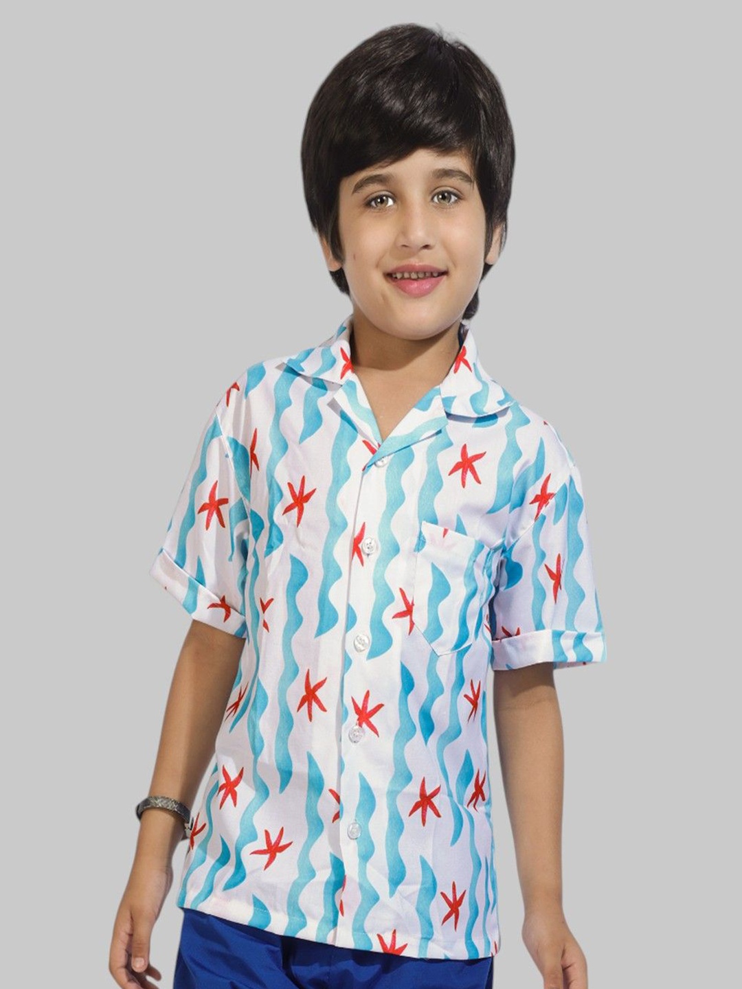 

BAESD Unisex Kids Comfort Opaque Printed Casual Shirt, Multi