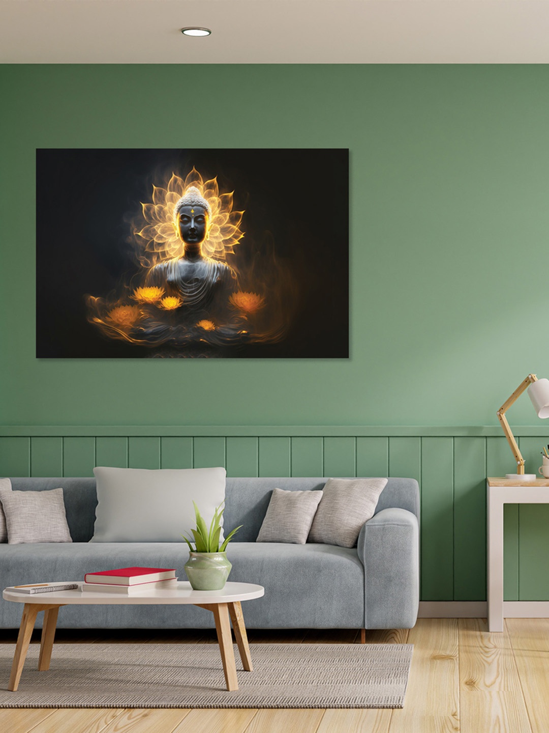 

CVANU Black & Gold toned Religious Canvas Painting Wall Art