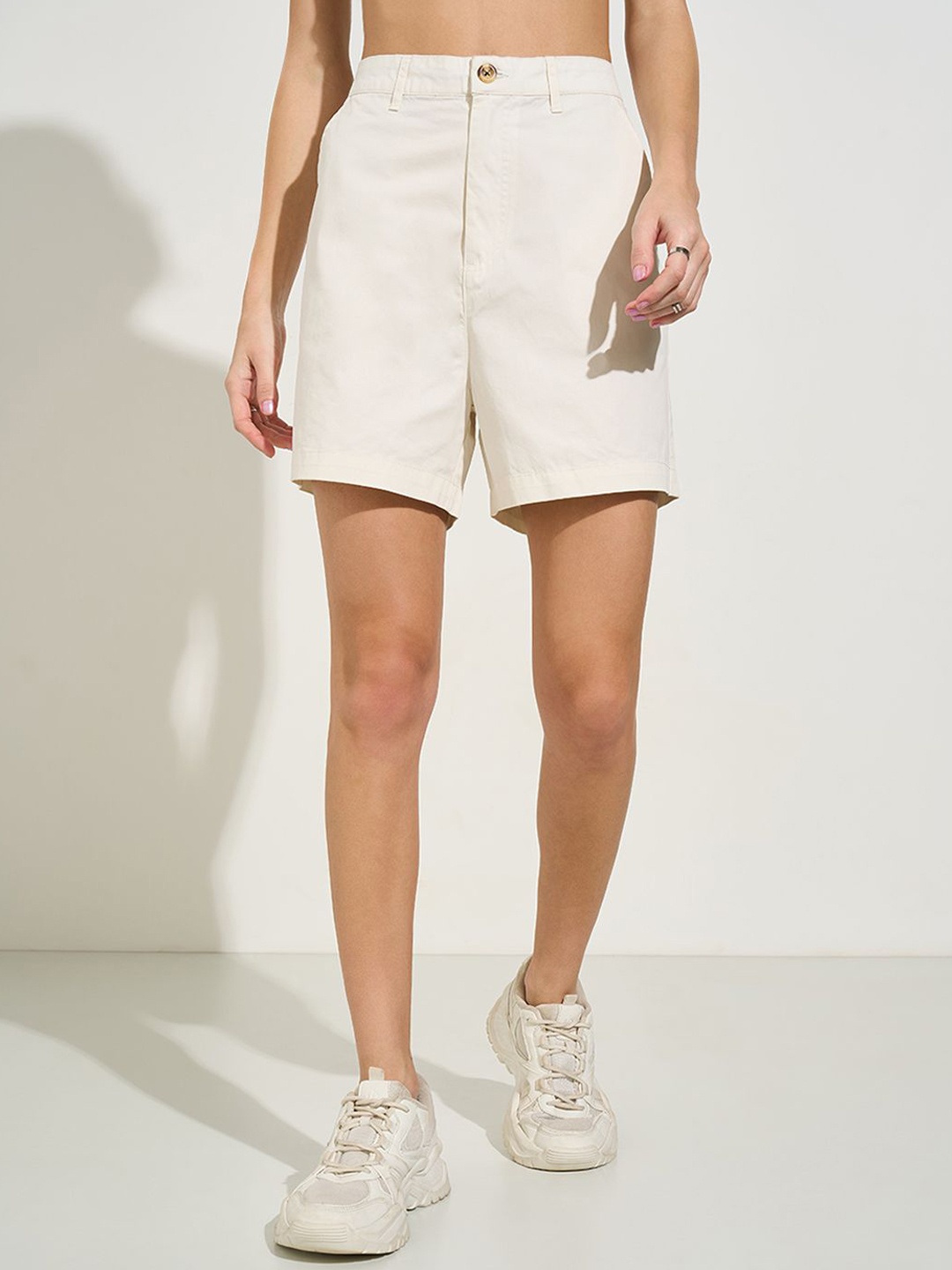 

Honey by Pantaloons Women Shorts, Off white