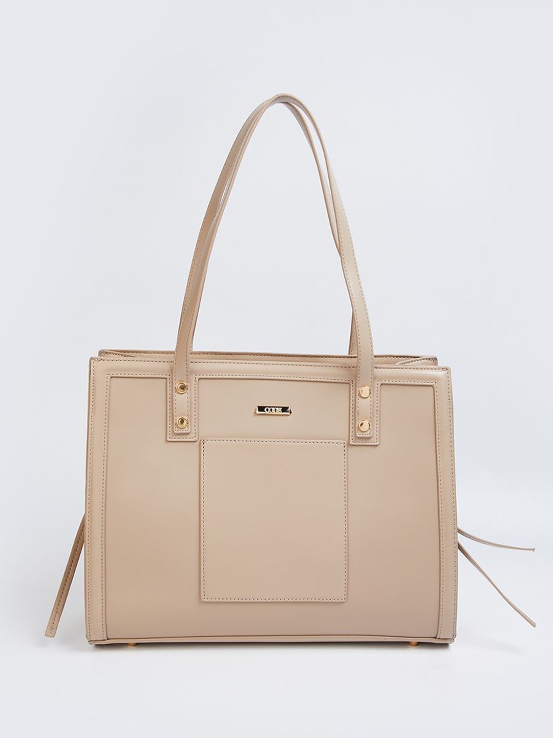 

CODE by Lifestyle PU Structured Shoulder Bag, Beige