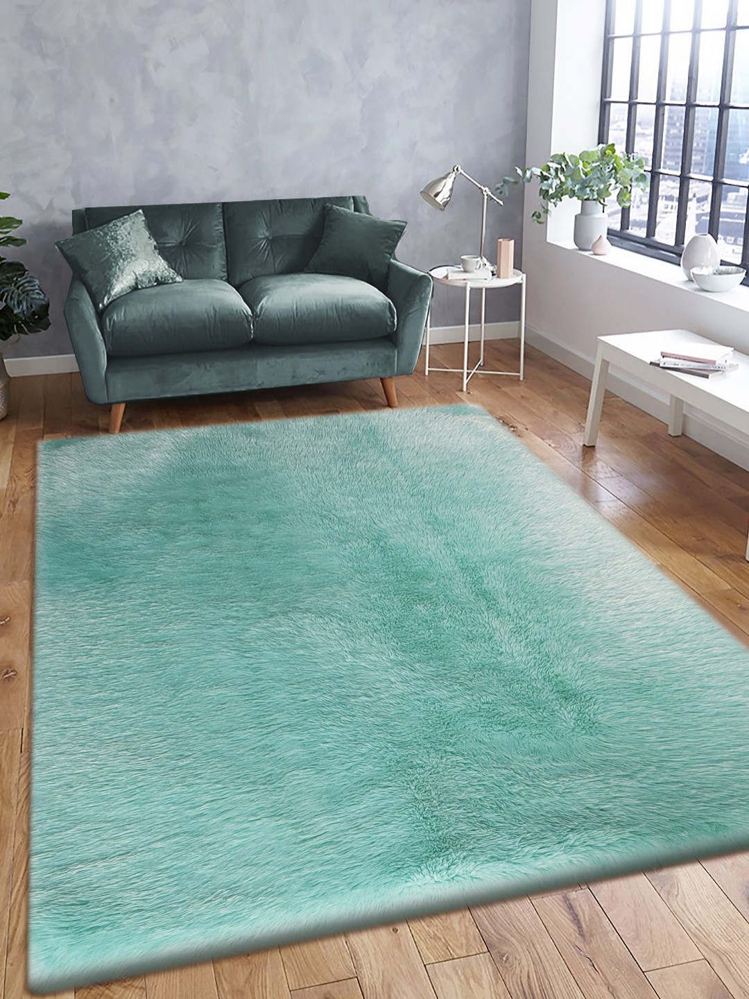 

OBSESSIONS Teal Blue Anti-Skid Carpet