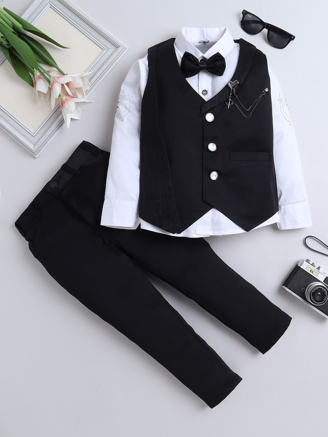 

BAESD Boys 3-Piece Suit, Black