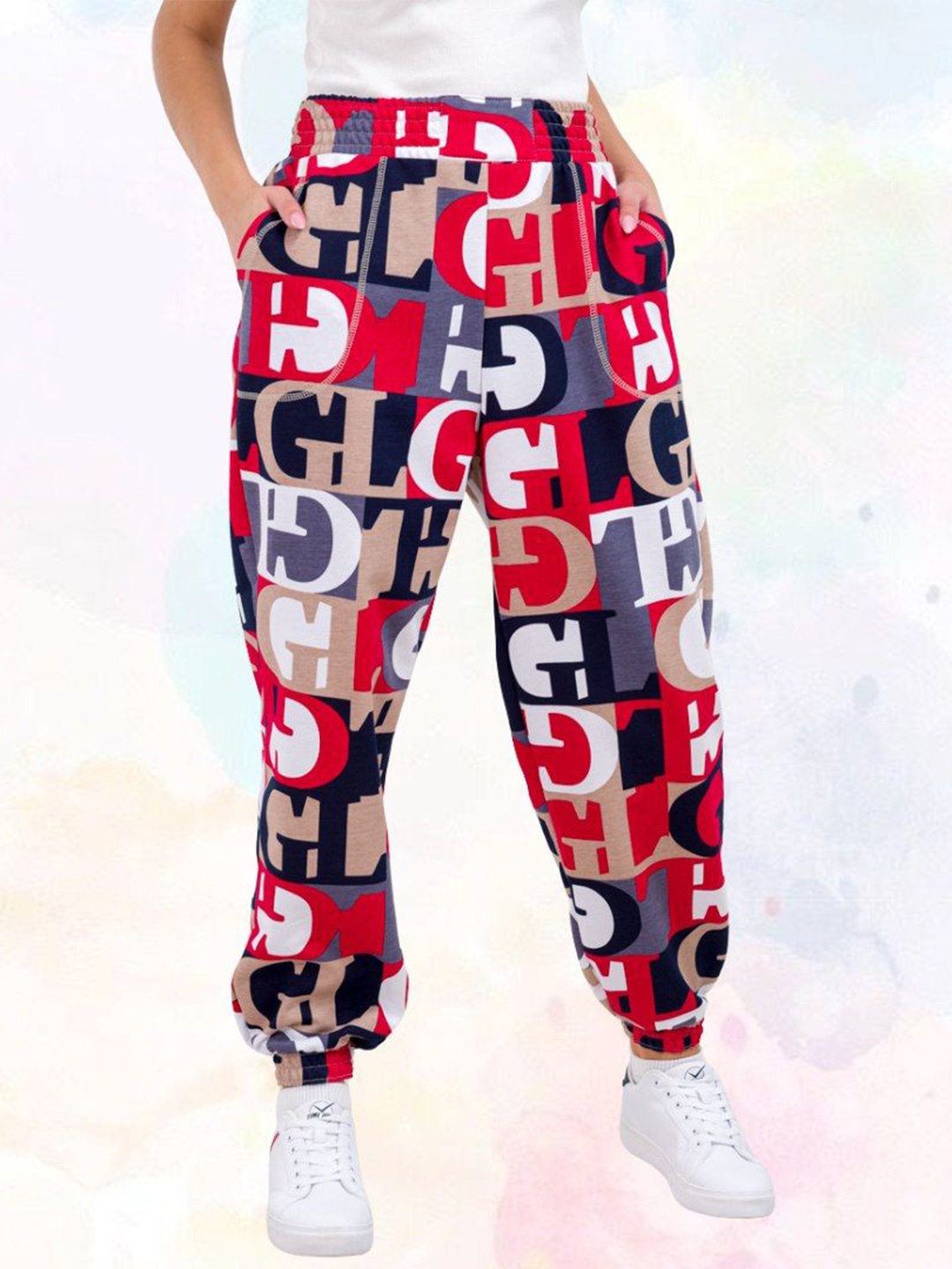 

Milastru Lycra Printed Casual Jegging, Red