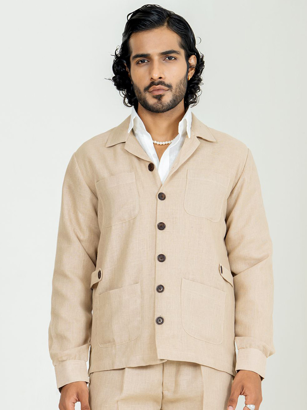 

Tistabene Men Opaque Casual Shirt, Beige
