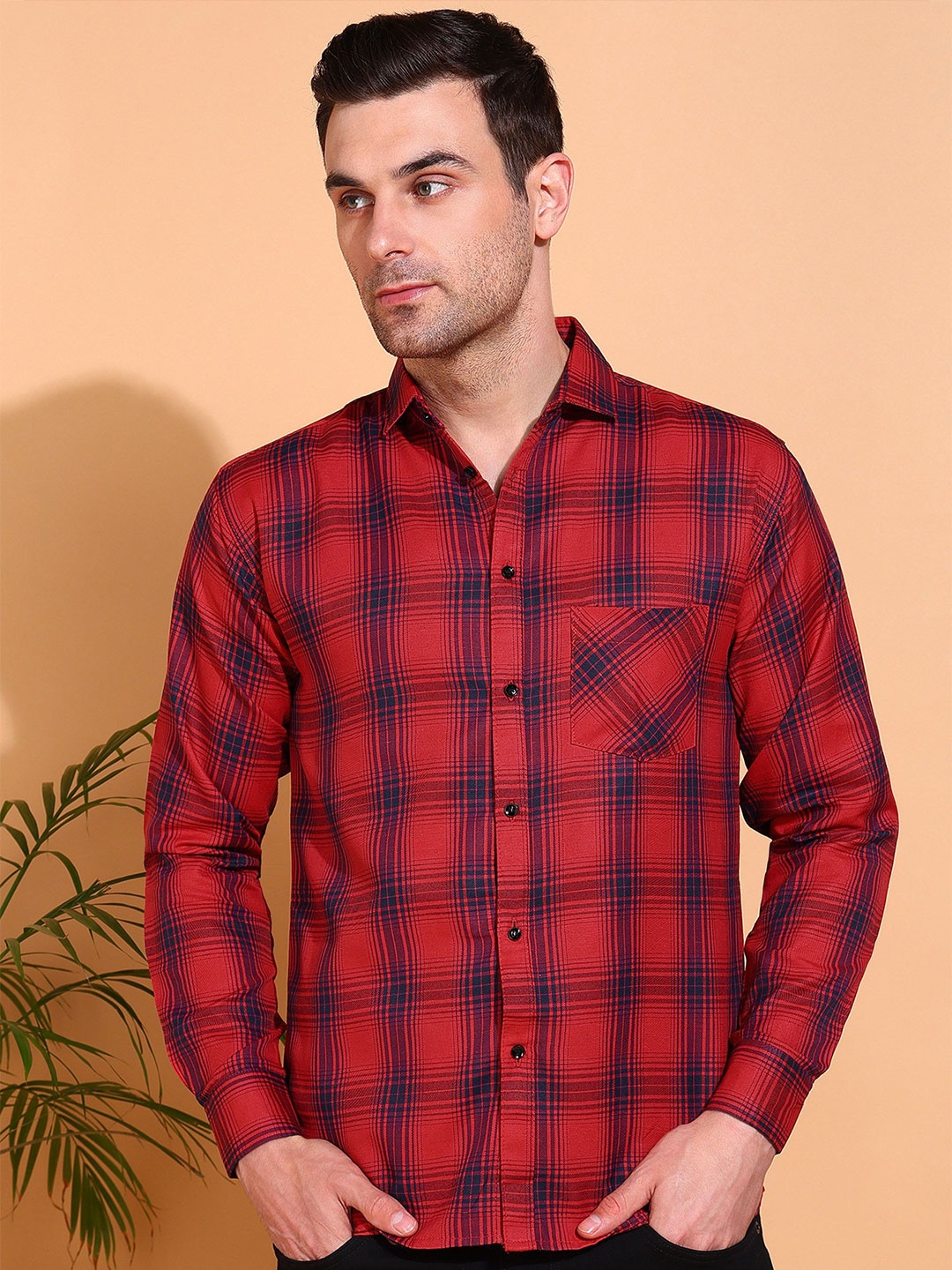 

Metronaut Men Classic Tartan Checks Opaque Checked Casual Shirt, Multi