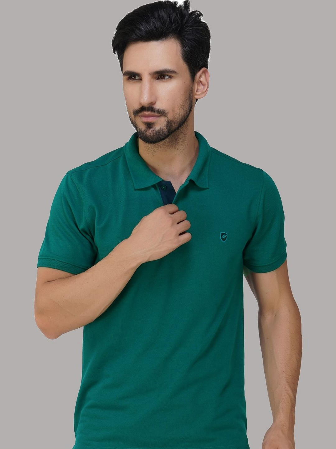

XFOX Men Polo Collar T-shirt, Blue