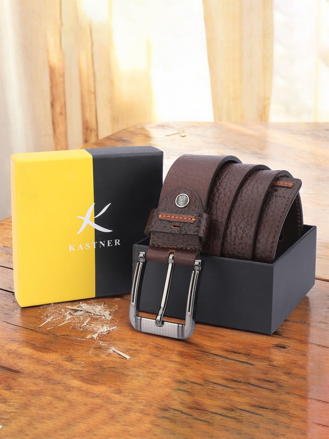 

Kastner Men Leather Belt, Brown