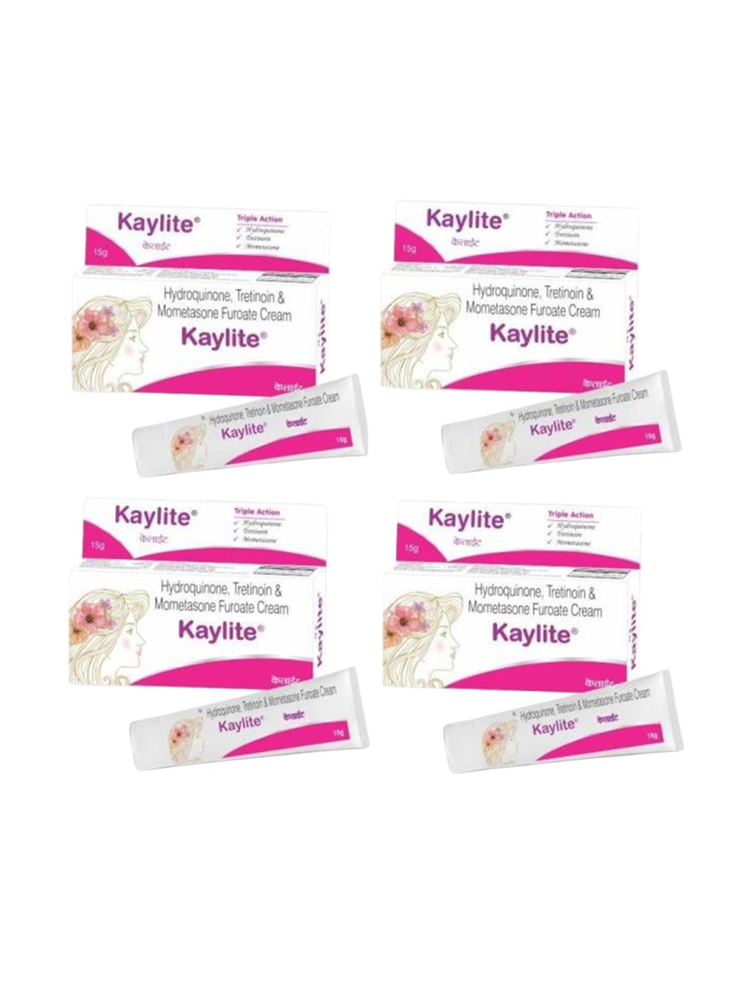 

Kaylite Set Of 4 Anti Marks Cream - 15 g Each, Pink