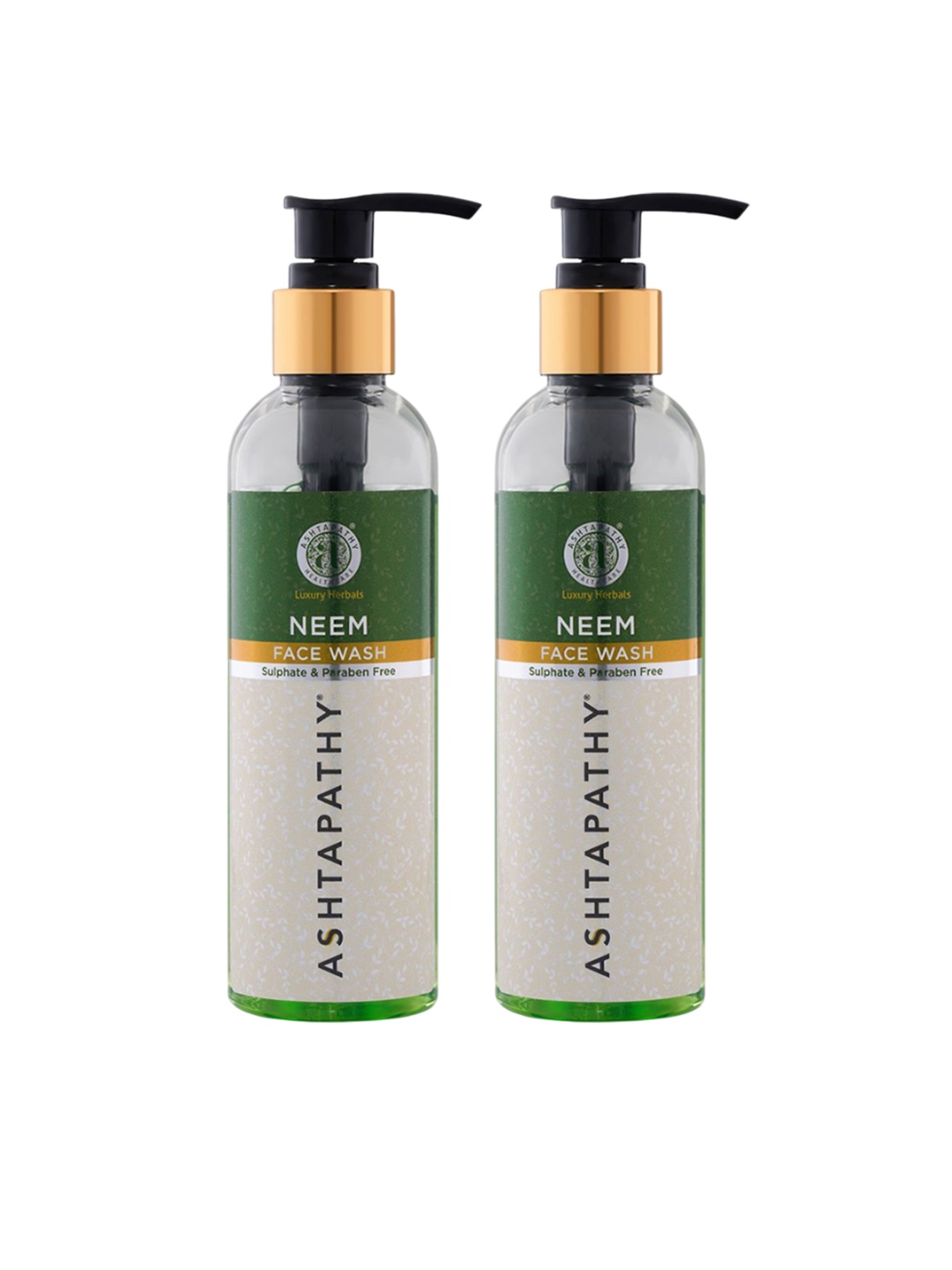 

Ashtapathy Set Of 2 Luxury Herbals Neem Face Wash - 100 ml Each, Green