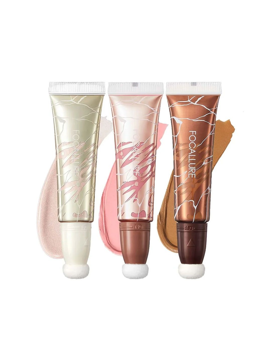 

FOCALLURE Set Of 3 Perfect Blending Blush- 9 ml Each- Set- Daisy Chain, Multi