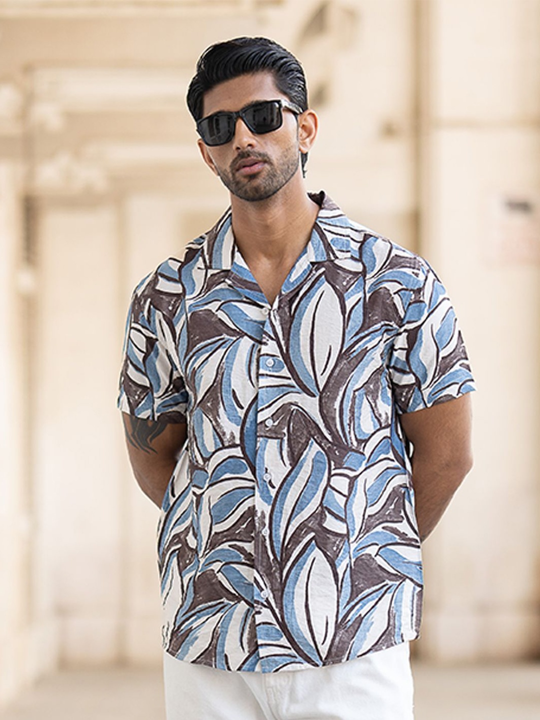 

Powerlook Men Opaque Printed Casual Shirt, Multi