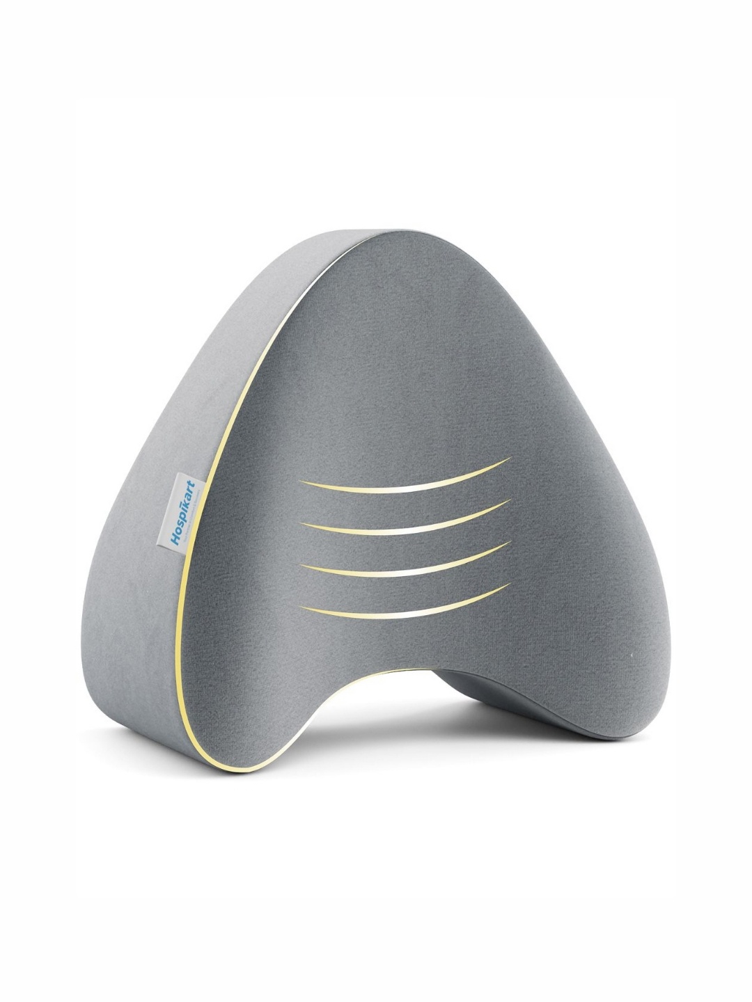 

HOSPIKART Grey Memory Foam Filled Faux Velvet Breathable Therapedic Pillow