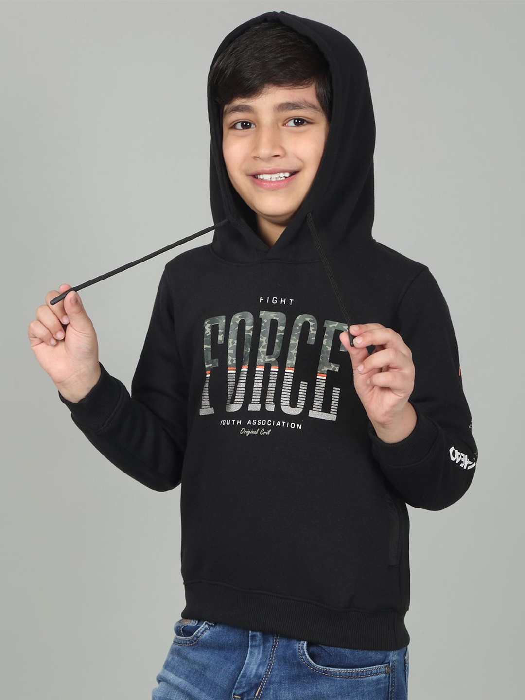 

Cantabil Boys Printed Sweatshirt, Navy blue