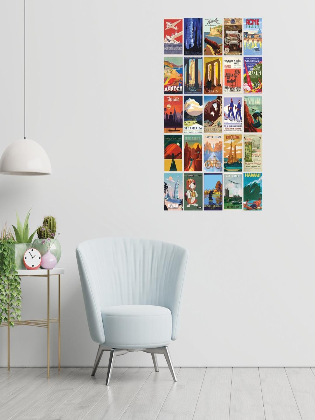 

CVANU Multicoloured 25 Pieces Paper Wall Art, Multi