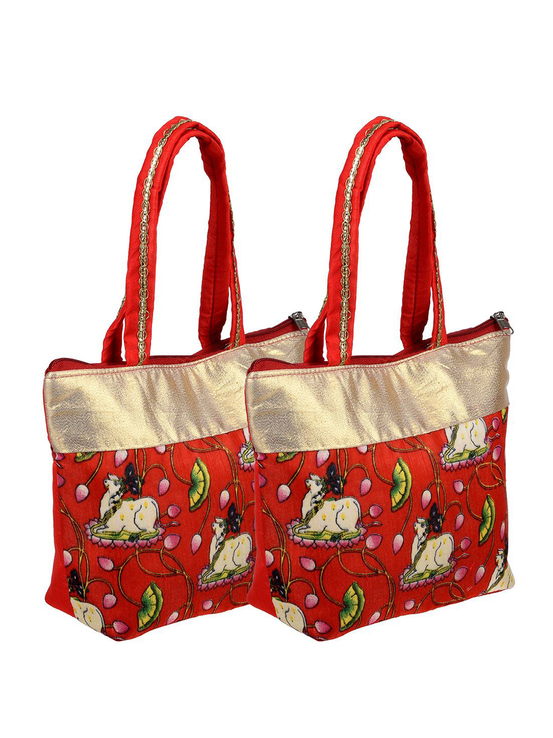 

Kuber Industries Printed Shopper Shoulder Bag, Red