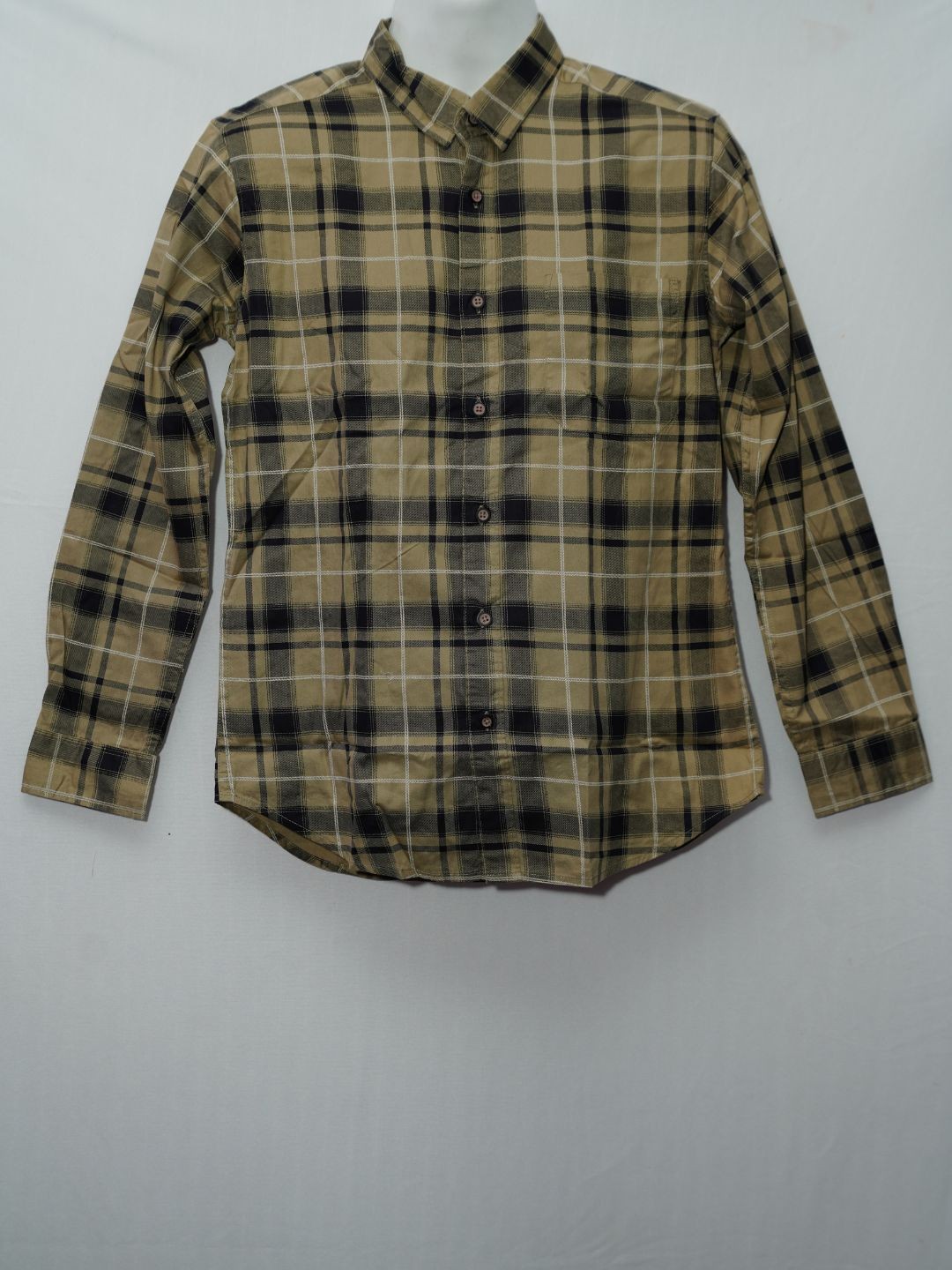 

ZENZAAI Men Comfort Opaque Checked Casual Shirt, Yellow