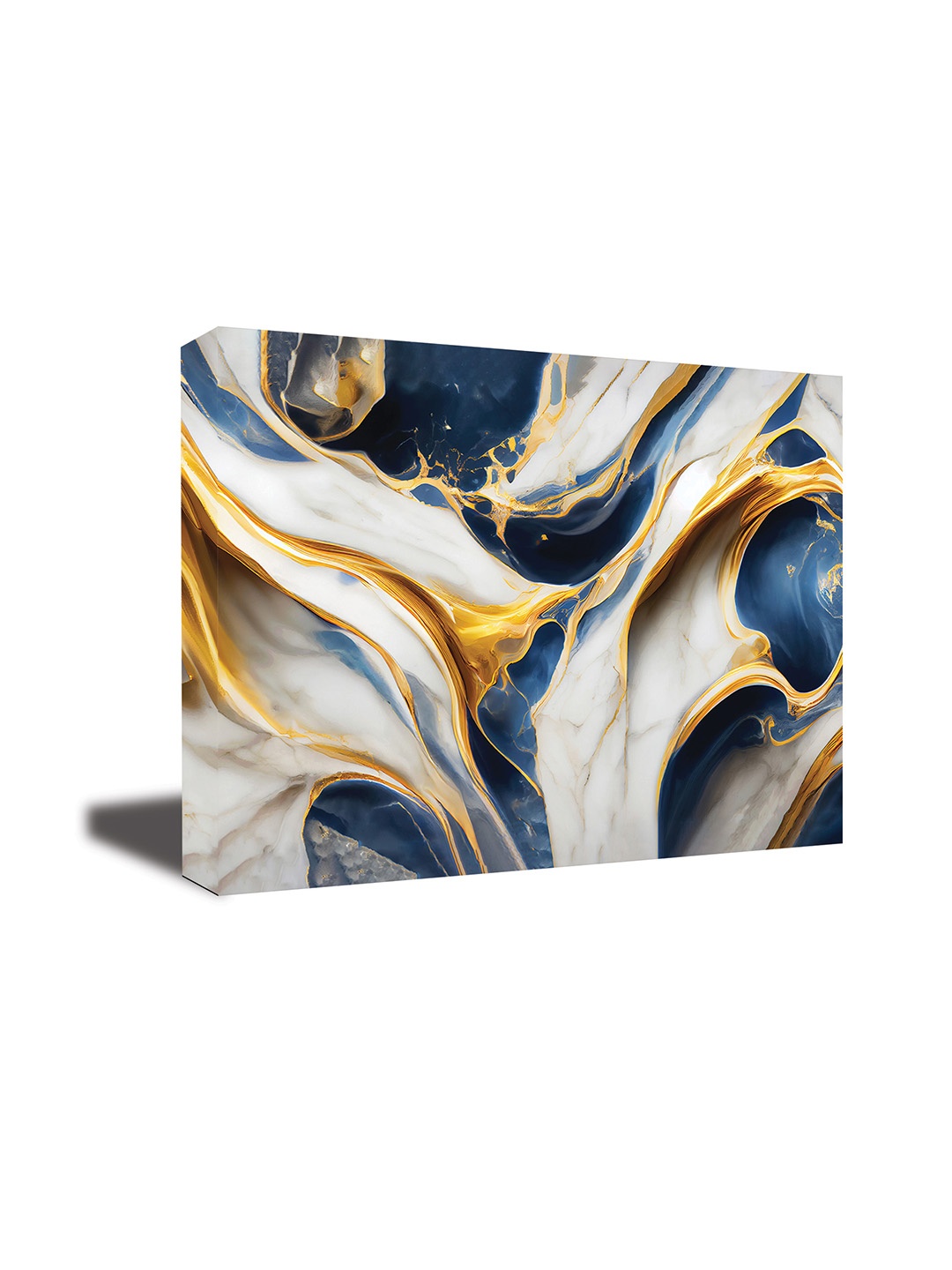 

CVANU White& Blue Abstract Canvas Wall Paintings