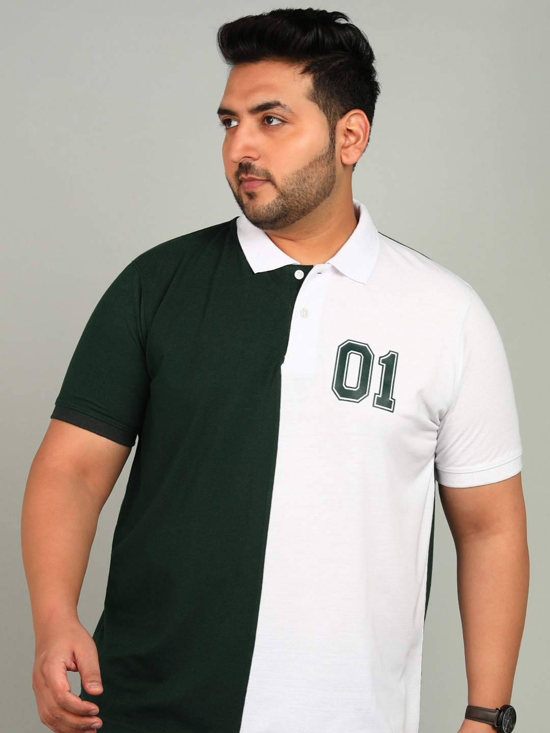 

XFOX Men Colourblocked Polo Collar T-shirt, White